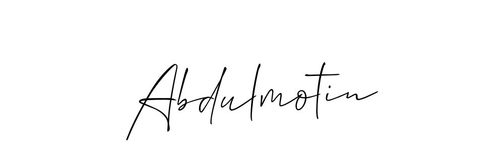Abdulmotin stylish signature style. Best Handwritten Sign (Allison_Script) for my name. Handwritten Signature Collection Ideas for my name Abdulmotin. Abdulmotin signature style 2 images and pictures png