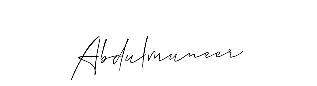 Allison_Script is a professional signature style that is perfect for those who want to add a touch of class to their signature. It is also a great choice for those who want to make their signature more unique. Get Abdulmuneer name to fancy signature for free. Abdulmuneer signature style 2 images and pictures png