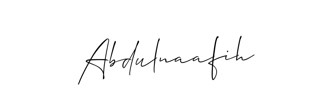 How to make Abdulnaafih signature? Allison_Script is a professional autograph style. Create handwritten signature for Abdulnaafih name. Abdulnaafih signature style 2 images and pictures png