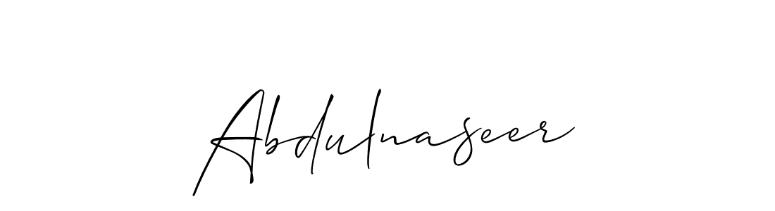 Also we have Abdulnaseer name is the best signature style. Create professional handwritten signature collection using Allison_Script autograph style. Abdulnaseer signature style 2 images and pictures png