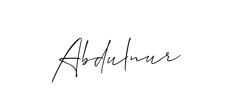 The best way (Allison_Script) to make a short signature is to pick only two or three words in your name. The name Abdulnur include a total of six letters. For converting this name. Abdulnur signature style 2 images and pictures png