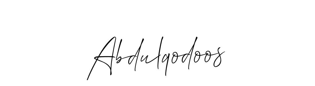 How to Draw Abdulqodoos signature style? Allison_Script is a latest design signature styles for name Abdulqodoos. Abdulqodoos signature style 2 images and pictures png