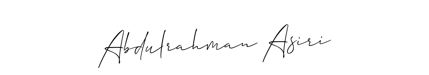 Design your own signature with our free online signature maker. With this signature software, you can create a handwritten (Allison_Script) signature for name Abdulrahman Asiri. Abdulrahman Asiri signature style 2 images and pictures png