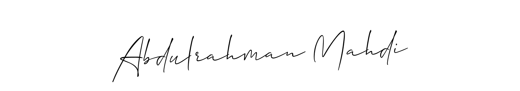 Similarly Allison_Script is the best handwritten signature design. Signature creator online .You can use it as an online autograph creator for name Abdulrahman Mahdi. Abdulrahman Mahdi signature style 2 images and pictures png