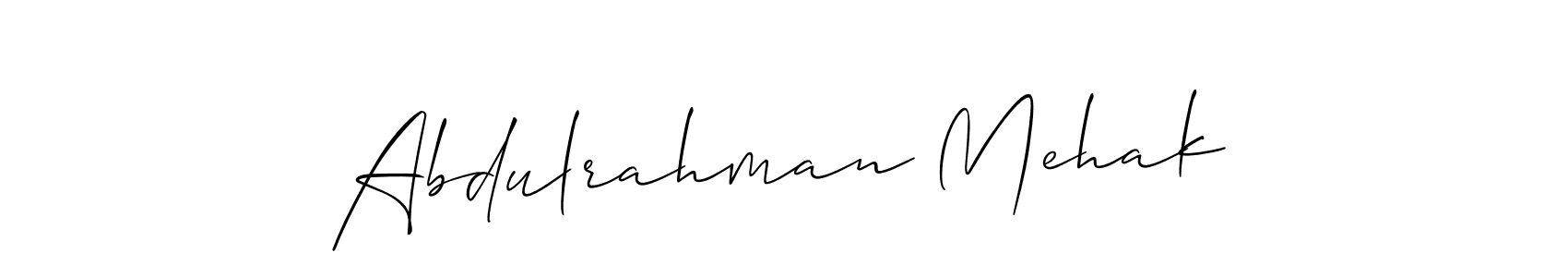 Abdulrahman Mehak stylish signature style. Best Handwritten Sign (Allison_Script) for my name. Handwritten Signature Collection Ideas for my name Abdulrahman Mehak. Abdulrahman Mehak signature style 2 images and pictures png