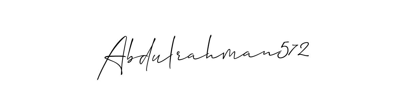 How to make Abdulrahman572 signature? Allison_Script is a professional autograph style. Create handwritten signature for Abdulrahman572 name. Abdulrahman572 signature style 2 images and pictures png