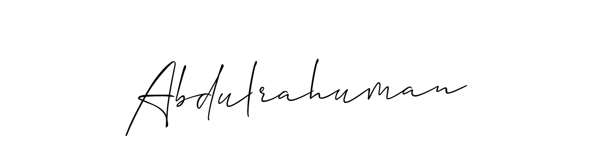 Make a beautiful signature design for name Abdulrahuman. Use this online signature maker to create a handwritten signature for free. Abdulrahuman signature style 2 images and pictures png