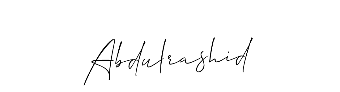 Use a signature maker to create a handwritten signature online. With this signature software, you can design (Allison_Script) your own signature for name Abdulrashid. Abdulrashid signature style 2 images and pictures png
