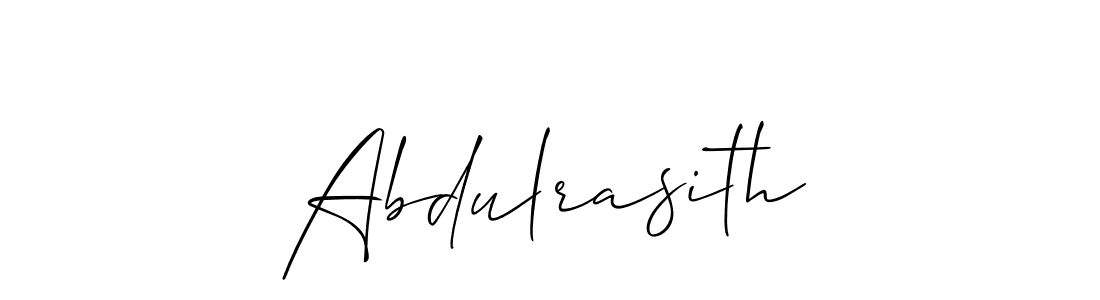 Make a beautiful signature design for name Abdulrasith. With this signature (Allison_Script) style, you can create a handwritten signature for free. Abdulrasith signature style 2 images and pictures png