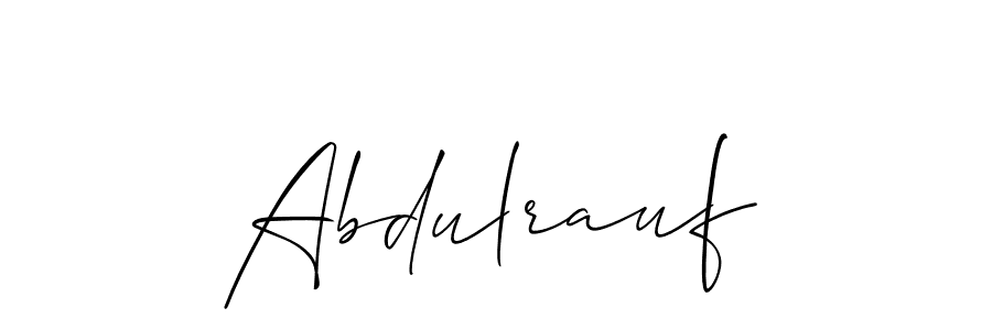 Use a signature maker to create a handwritten signature online. With this signature software, you can design (Allison_Script) your own signature for name Abdulrauf. Abdulrauf signature style 2 images and pictures png