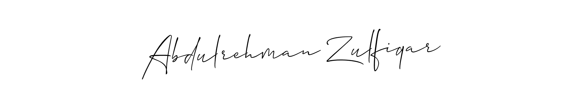 Similarly Allison_Script is the best handwritten signature design. Signature creator online .You can use it as an online autograph creator for name Abdulrehman Zulfiqar. Abdulrehman Zulfiqar signature style 2 images and pictures png