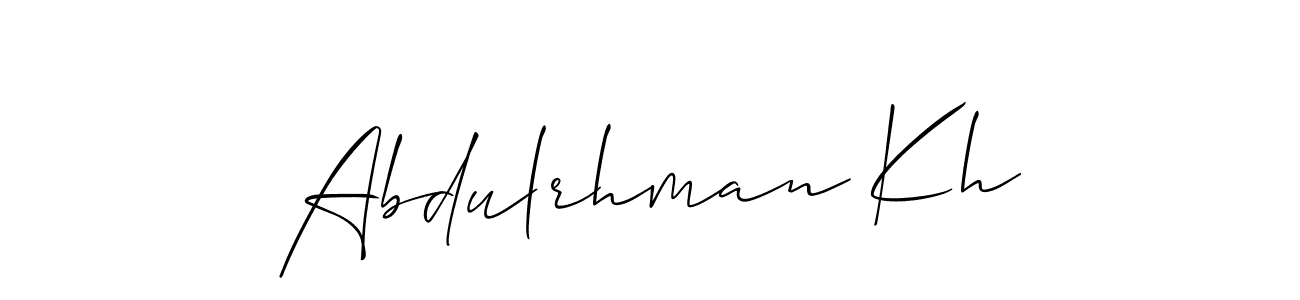 Once you've used our free online signature maker to create your best signature Allison_Script style, it's time to enjoy all of the benefits that Abdulrhman Kh name signing documents. Abdulrhman Kh signature style 2 images and pictures png
