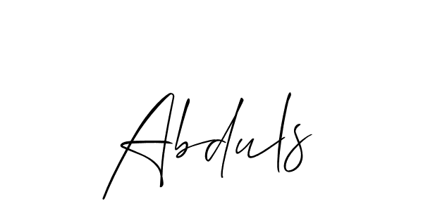 Also we have Abduls name is the best signature style. Create professional handwritten signature collection using Allison_Script autograph style. Abduls signature style 2 images and pictures png