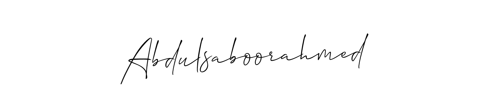 Make a beautiful signature design for name Abdulsaboorahmed. With this signature (Allison_Script) style, you can create a handwritten signature for free. Abdulsaboorahmed signature style 2 images and pictures png