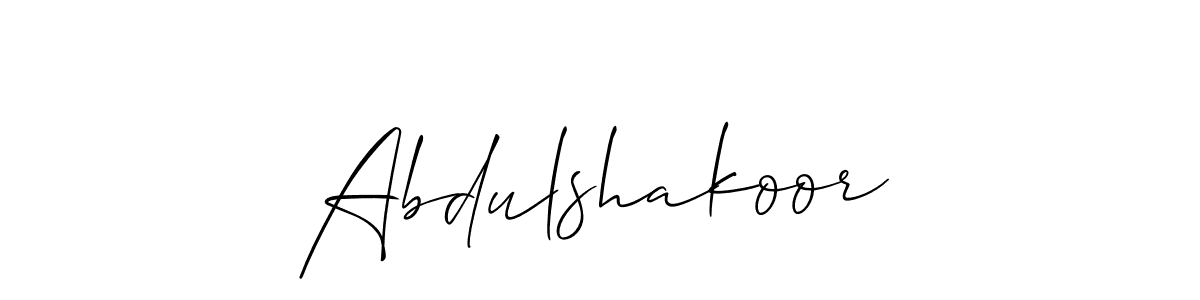 How to make Abdulshakoor signature? Allison_Script is a professional autograph style. Create handwritten signature for Abdulshakoor name. Abdulshakoor signature style 2 images and pictures png