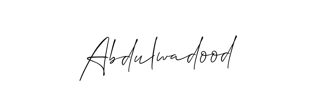 How to make Abdulwadood signature? Allison_Script is a professional autograph style. Create handwritten signature for Abdulwadood name. Abdulwadood signature style 2 images and pictures png