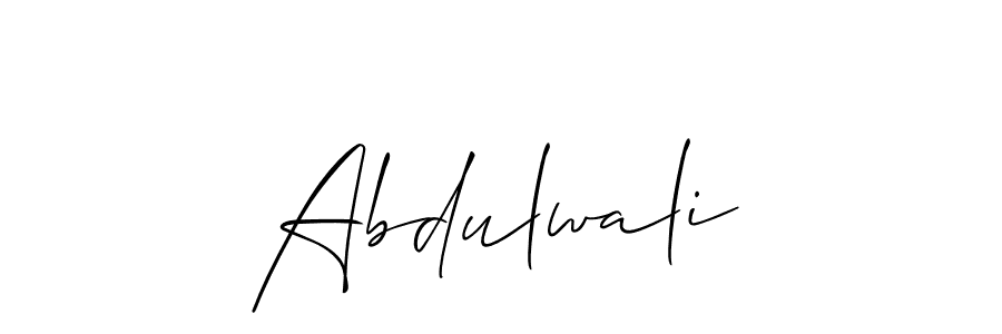 How to make Abdulwali signature? Allison_Script is a professional autograph style. Create handwritten signature for Abdulwali name. Abdulwali signature style 2 images and pictures png