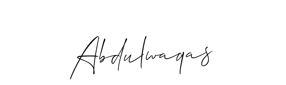 Create a beautiful signature design for name Abdulwaqas. With this signature (Allison_Script) fonts, you can make a handwritten signature for free. Abdulwaqas signature style 2 images and pictures png