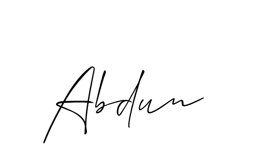 Also You can easily find your signature by using the search form. We will create Abdun name handwritten signature images for you free of cost using Allison_Script sign style. Abdun signature style 2 images and pictures png