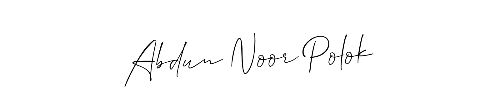 Make a beautiful signature design for name Abdun Noor Polok. Use this online signature maker to create a handwritten signature for free. Abdun Noor Polok signature style 2 images and pictures png