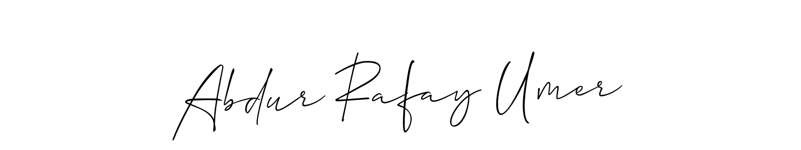 How to make Abdur Rafay Umer name signature. Use Allison_Script style for creating short signs online. This is the latest handwritten sign. Abdur Rafay Umer signature style 2 images and pictures png