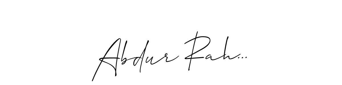 It looks lik you need a new signature style for name Abdur Rah.... Design unique handwritten (Allison_Script) signature with our free signature maker in just a few clicks. Abdur Rah... signature style 2 images and pictures png