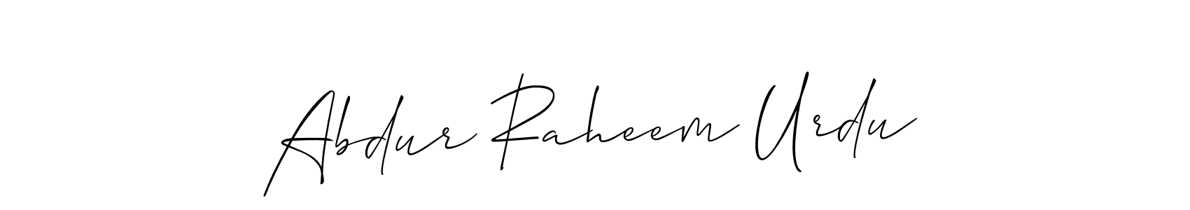 Also You can easily find your signature by using the search form. We will create Abdur Raheem Urdu name handwritten signature images for you free of cost using Allison_Script sign style. Abdur Raheem Urdu signature style 2 images and pictures png