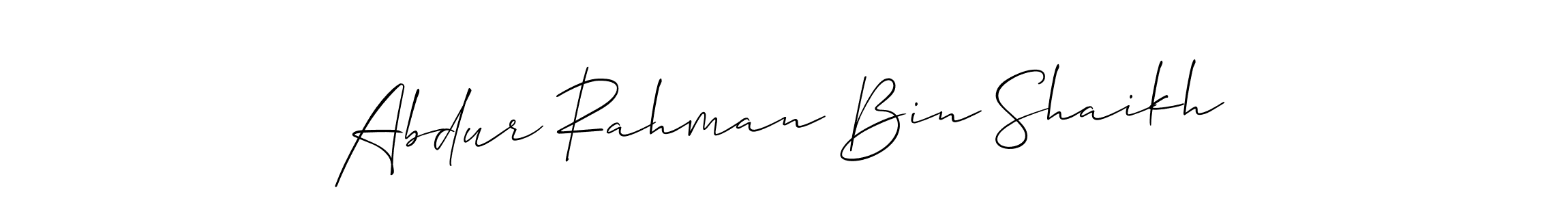 Abdur Rahman Bin Shaikh stylish signature style. Best Handwritten Sign (Allison_Script) for my name. Handwritten Signature Collection Ideas for my name Abdur Rahman Bin Shaikh. Abdur Rahman Bin Shaikh signature style 2 images and pictures png