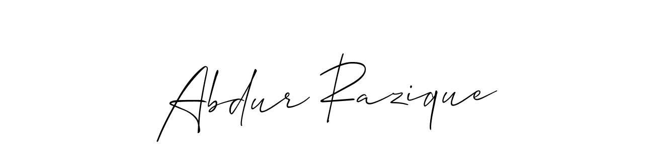 The best way (Allison_Script) to make a short signature is to pick only two or three words in your name. The name Abdur Razique include a total of six letters. For converting this name. Abdur Razique signature style 2 images and pictures png