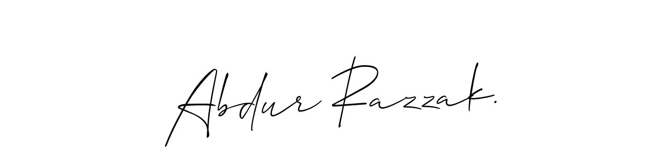 It looks lik you need a new signature style for name Abdur Razzak.. Design unique handwritten (Allison_Script) signature with our free signature maker in just a few clicks. Abdur Razzak. signature style 2 images and pictures png