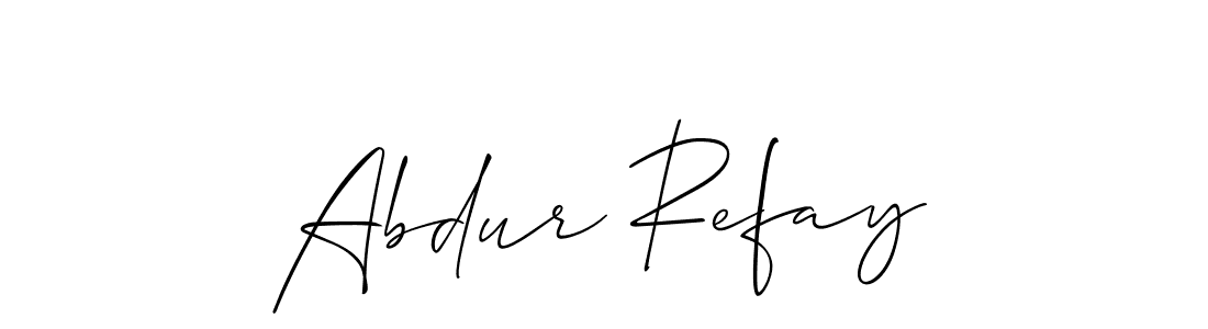 It looks lik you need a new signature style for name Abdur Refay. Design unique handwritten (Allison_Script) signature with our free signature maker in just a few clicks. Abdur Refay signature style 2 images and pictures png