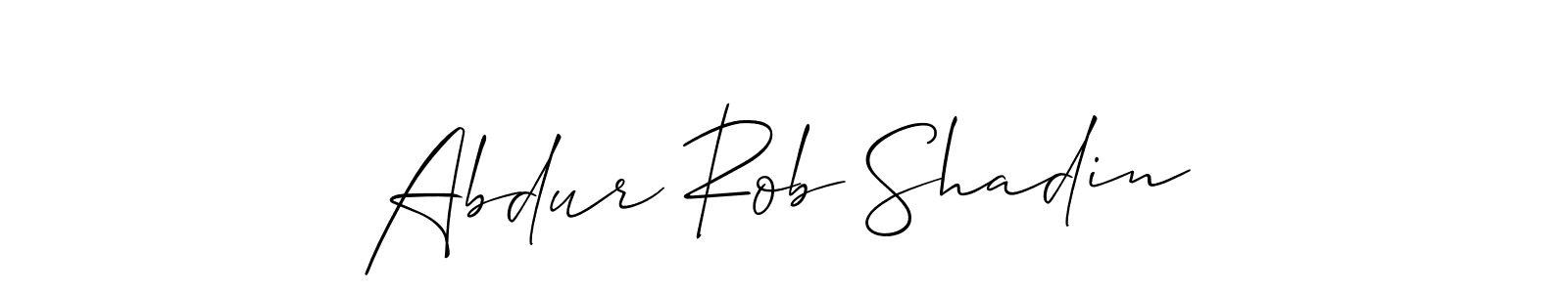 Allison_Script is a professional signature style that is perfect for those who want to add a touch of class to their signature. It is also a great choice for those who want to make their signature more unique. Get Abdur Rob Shadin name to fancy signature for free. Abdur Rob Shadin signature style 2 images and pictures png