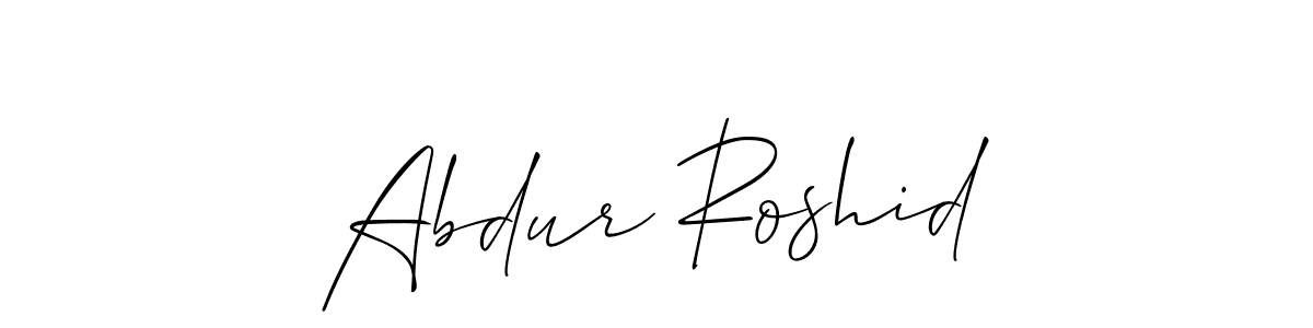 The best way (Allison_Script) to make a short signature is to pick only two or three words in your name. The name Abdur Roshid include a total of six letters. For converting this name. Abdur Roshid signature style 2 images and pictures png