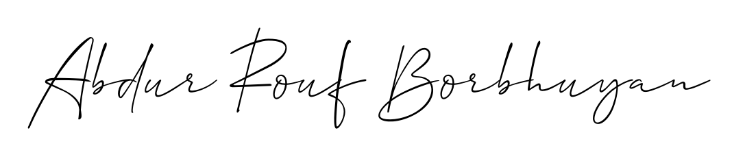 Create a personalized artistic stamp with Abdur Rouf Borbhuyan in Allison_Script font. Perfect for visual artists, designers, and influencers. Abdur Rouf Borbhuyan signature style 2 images and pictures png
