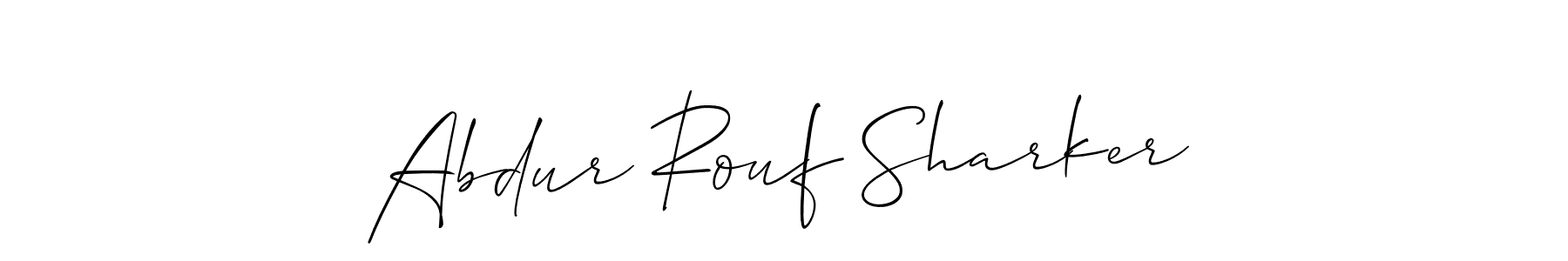 if you are searching for the best signature style for your name Abdur Rouf Sharker. so please give up your signature search. here we have designed multiple signature styles  using Allison_Script. Abdur Rouf Sharker signature style 2 images and pictures png
