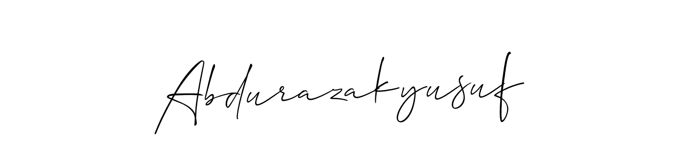 Also You can easily find your signature by using the search form. We will create Abdurazakyusuf name handwritten signature images for you free of cost using Allison_Script sign style. Abdurazakyusuf signature style 2 images and pictures png