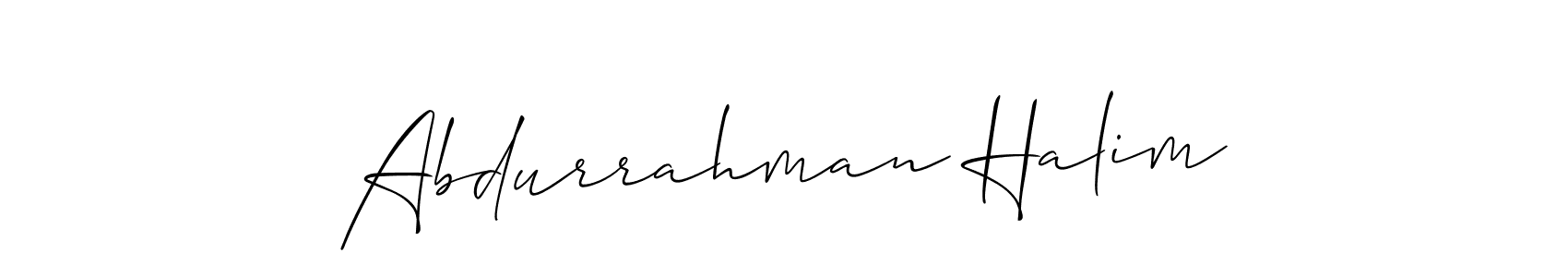 How to Draw Abdurrahman Halim signature style? Allison_Script is a latest design signature styles for name Abdurrahman Halim. Abdurrahman Halim signature style 2 images and pictures png
