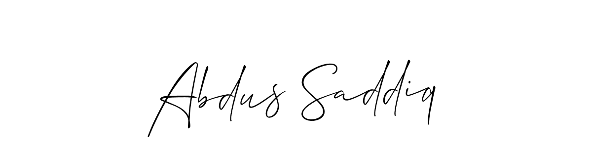 Abdus Saddiq stylish signature style. Best Handwritten Sign (Allison_Script) for my name. Handwritten Signature Collection Ideas for my name Abdus Saddiq. Abdus Saddiq signature style 2 images and pictures png