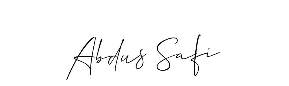 How to make Abdus Safi name signature. Use Allison_Script style for creating short signs online. This is the latest handwritten sign. Abdus Safi signature style 2 images and pictures png