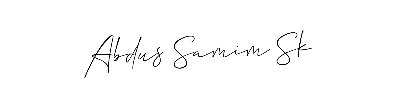 Create a beautiful signature design for name Abdus Samim Sk. With this signature (Allison_Script) fonts, you can make a handwritten signature for free. Abdus Samim Sk signature style 2 images and pictures png