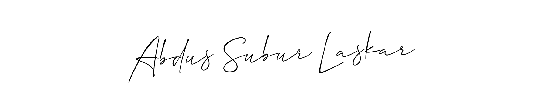 How to Draw Abdus Subur Laskar signature style? Allison_Script is a latest design signature styles for name Abdus Subur Laskar. Abdus Subur Laskar signature style 2 images and pictures png