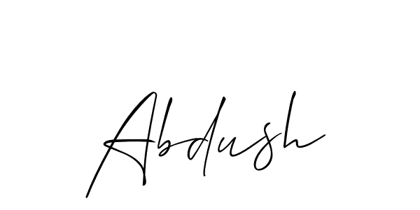 Also we have Abdush name is the best signature style. Create professional handwritten signature collection using Allison_Script autograph style. Abdush signature style 2 images and pictures png