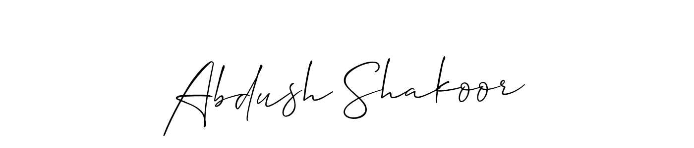 if you are searching for the best signature style for your name Abdush Shakoor. so please give up your signature search. here we have designed multiple signature styles  using Allison_Script. Abdush Shakoor signature style 2 images and pictures png