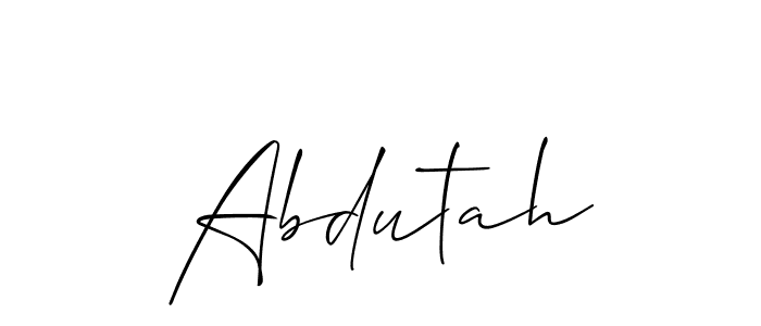 How to Draw Abdutah signature style? Allison_Script is a latest design signature styles for name Abdutah. Abdutah signature style 2 images and pictures png