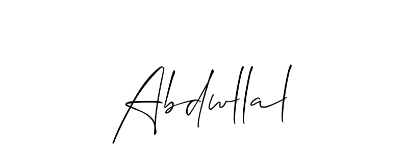 Allison_Script is a professional signature style that is perfect for those who want to add a touch of class to their signature. It is also a great choice for those who want to make their signature more unique. Get Abdwllal name to fancy signature for free. Abdwllal signature style 2 images and pictures png