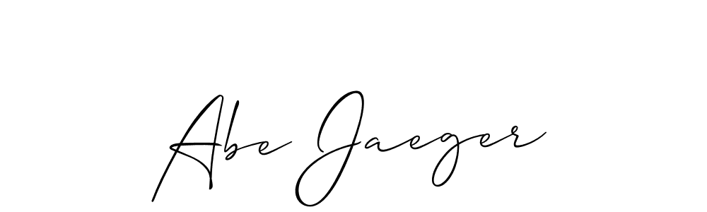 Design your own signature with our free online signature maker. With this signature software, you can create a handwritten (Allison_Script) signature for name Abe Jaeger. Abe Jaeger signature style 2 images and pictures png