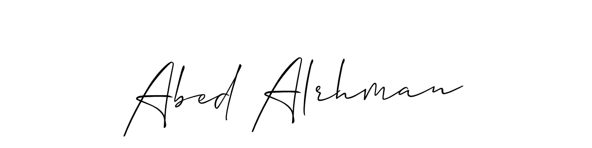 Similarly Allison_Script is the best handwritten signature design. Signature creator online .You can use it as an online autograph creator for name Abed Alrhman. Abed Alrhman signature style 2 images and pictures png