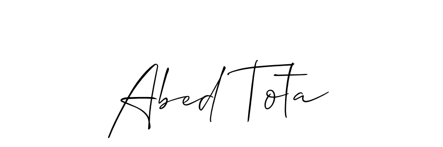 Here are the top 10 professional signature styles for the name Abed Tota. These are the best autograph styles you can use for your name. Abed Tota signature style 2 images and pictures png