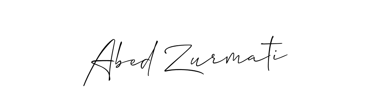Create a beautiful signature design for name Abed Zurmati. With this signature (Allison_Script) fonts, you can make a handwritten signature for free. Abed Zurmati signature style 2 images and pictures png