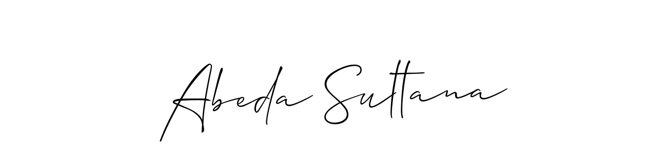 Make a beautiful signature design for name Abeda Sultana. With this signature (Allison_Script) style, you can create a handwritten signature for free. Abeda Sultana signature style 2 images and pictures png